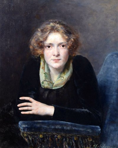 Parisian Girl in an Armchair by Ivana Kobilca